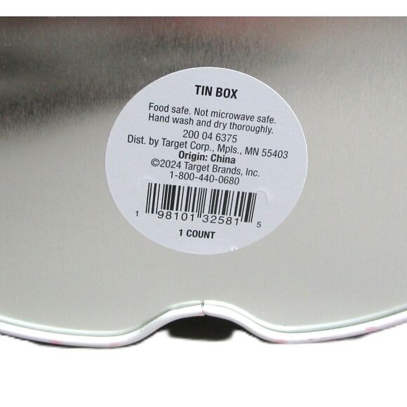 Gingerbread Man Tin Box Holiday Collectible Food Safe Storage 2 Inches Deep - Picture 4 of 4